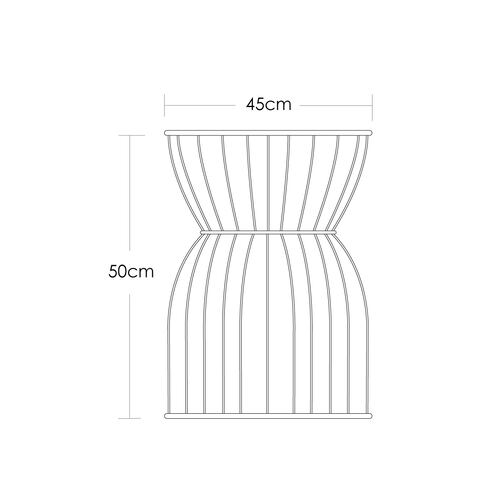 Mesa De Centro Para Exteriores, Jardín De Metal Tipo Jaula