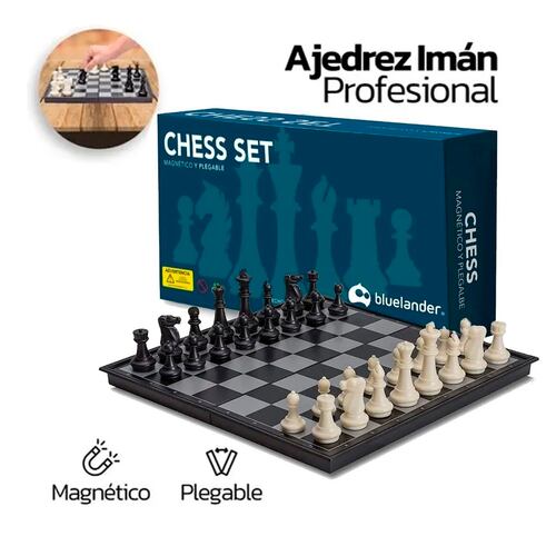 Ajedrez Iman Profesional Magnético Clásico Plegable 25cm