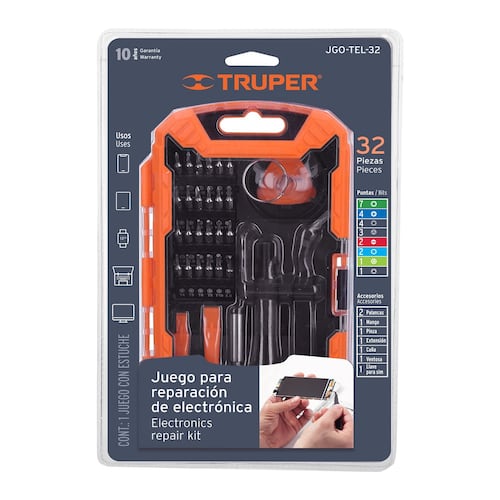 Juego para reparacion de Celulares y mas dispositivos smartphone kit set Electronica JGO-TEL-32 Truper