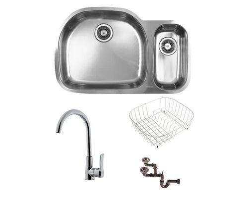 Kit De Fregadero Doble Tina Calibre 20 Eb Técnica Super Lujo