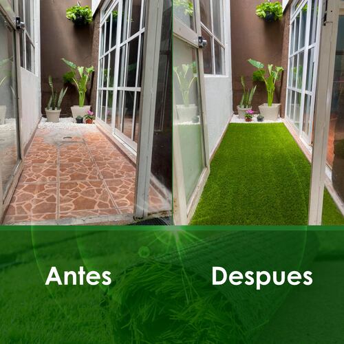 8 M2 Pasto Arificial Tipo Alfombra Para Exteriores 50mm
