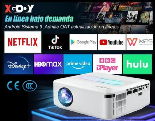 Proyector  Led Android Wifi 8k Full Hd 1080p 8000lumens Blanco