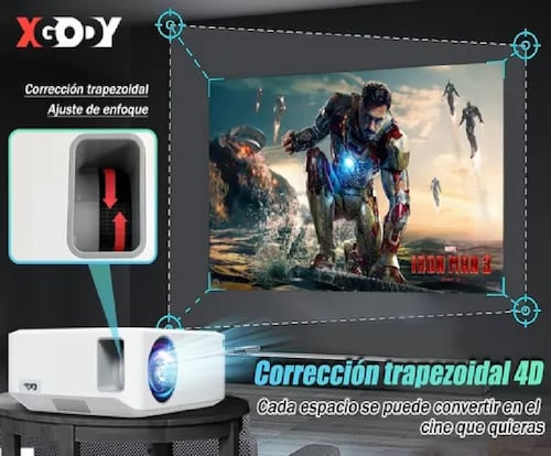 Proyector  Led Android Wifi 8k Full Hd 1080p 8000lumens Blanco