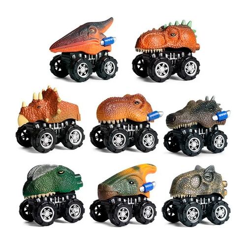 8pzs Dinosaurios Coches De Juguete Para Niños, Con T-rex.