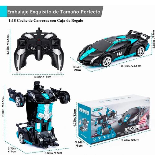 Coche Teledirigido Transformers De Control Remoto Para Niños.