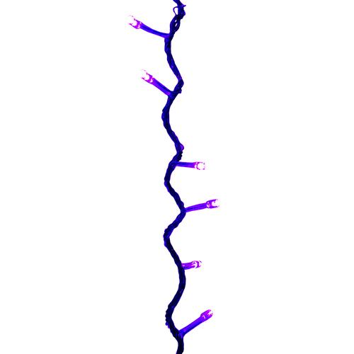 Serie Decorativa Luz Led Morada 100 Focos 8 Funciones Cable Morado 7 m