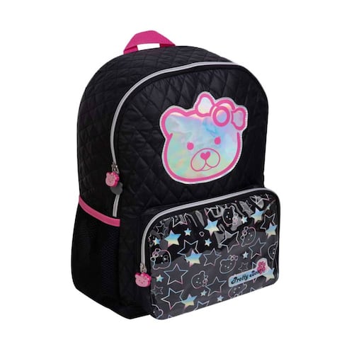 Mochila escolar tipo backpack para niña, color negro, marca Pretty Near, mod. 872548