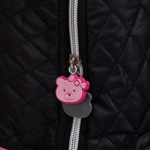 Mochila escolar tipo backpack para niña, color negro, marca Pretty Near, mod. 872548