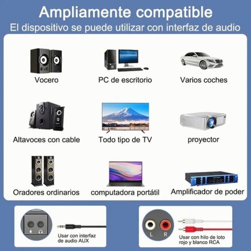 Transmisor/receptor Bluetooth 5.0 Lcd Para Pc, Tv, Bocina