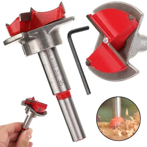 Broca Forstner 35mm Carburo De Tungsteno Con Tope Filo