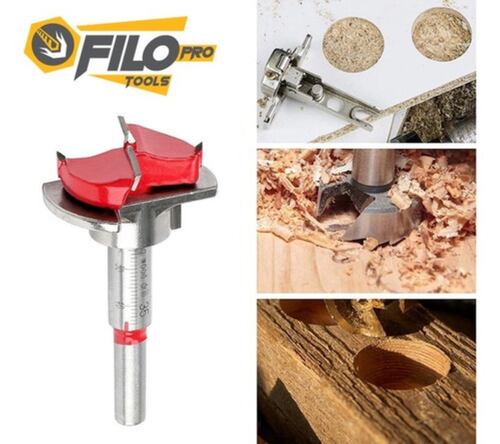 Broca Forstner 35mm Carburo De Tungsteno Con Tope Filo