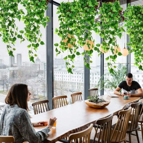 Plantas Artificiales Colgantes diseño De Hiedra, 4 Piezas