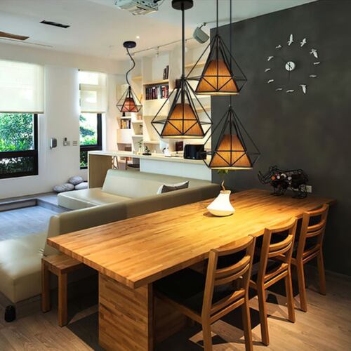 Luz Colgante Industrial E27 Base Luces Colgantes 3 Piezas