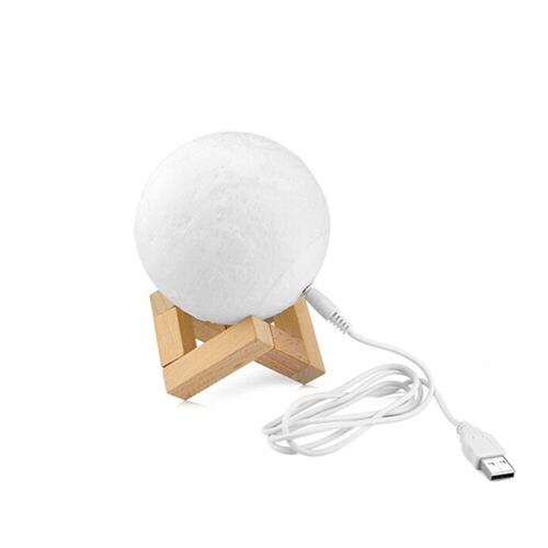 Lámpara LED 3D en forma de Luna Recargable.