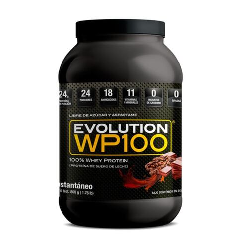 Suplemento en polvo Evolution WP100 proteínas  800 G Sabor Moka