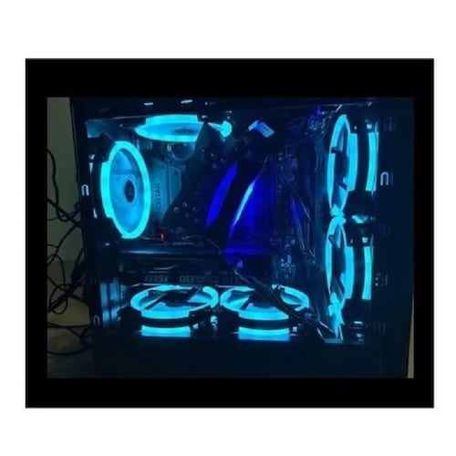 Kit De 3 Ventiladores Pc,120mm 1200rpm Disipador Rgb Azul