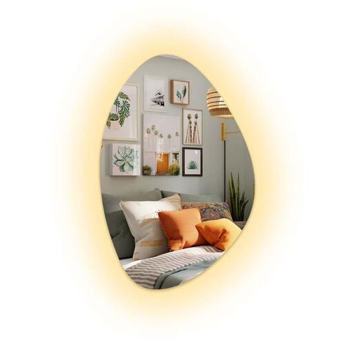 Espejo de iluminación led con apagador táctil (touch) moderno, elegante ideal para baño Casa Renueva, Bangalore