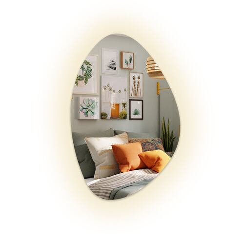 Espejo de iluminación led con apagador táctil (touch) moderno, elegante ideal para baño Casa Renueva, Bangalore