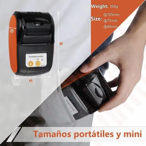 Impresora Térmica Pequeña Y Práctica Con Bluetooth De 58mm