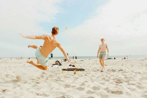 Equipo Juego De Pelota Spikeball Rookie Kit Red Y 1 Pelota.