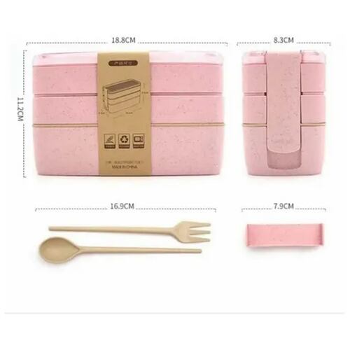 Loncheras Con Toppers Lunch Box Fiambrera 900ml 3 Pisos.
