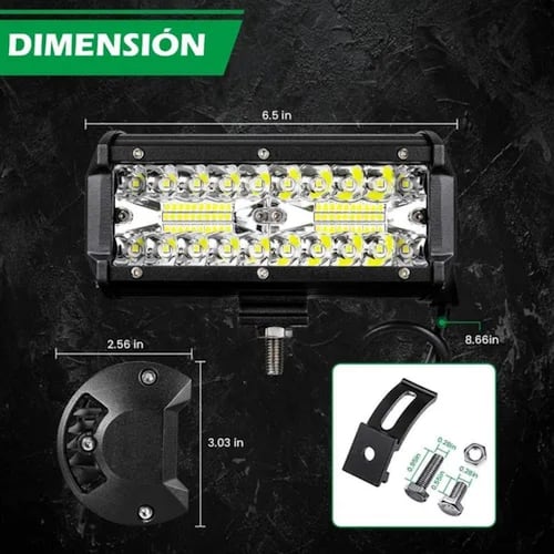 Par Faros 7 auxiliares 120w Triple-fila 6000k