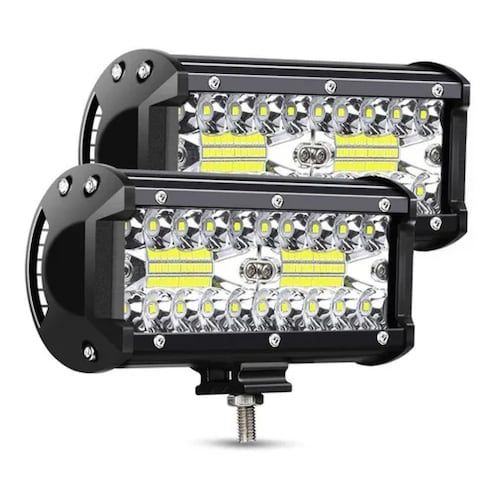 Par Faros 7 auxiliares 120w Triple-fila 6000k
