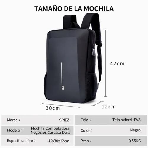 Mochila Para Laptop Portátil Impermeable Eva Duro 15.6inch.