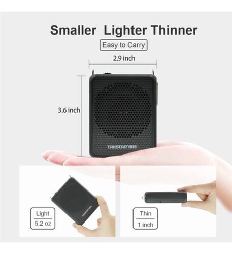 Mini Amplificador De Voz Digital Portátil 8w Negro