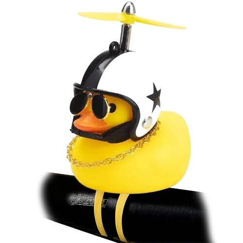 Patito Con Casco Moto Pato Para Auto Choper Bicicleta Lentes.