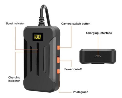 Endoscopio Wifi De Doble Cámara Para Vehículos Industriales