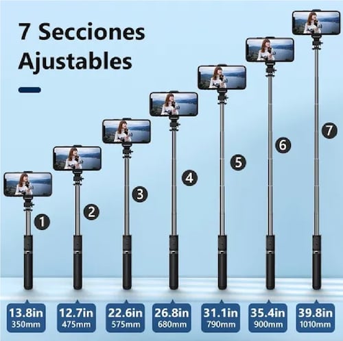 Palo Selfies Trípode  Bluetooth Selfie Stick Remoto