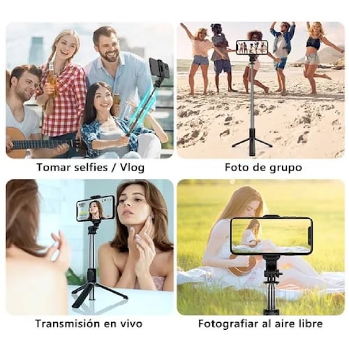 Palo Selfies Trípode  Bluetooth Selfie Stick Remoto
