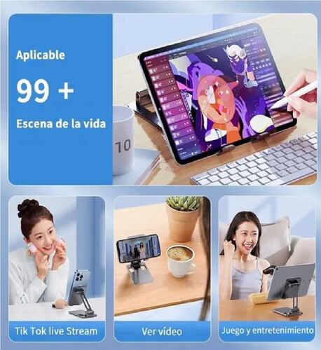 Soporte Ajustable De Aluminio Para Teléfono/tablet/consola