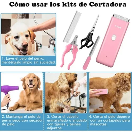 Rasuradora Perro Máquina Cortar Pelo Gato Corta Uñas All-in.