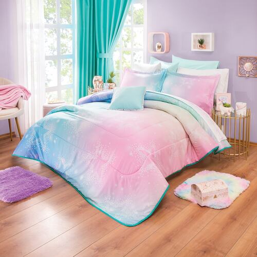 Edredon Matrimonial Star Pink Concord 