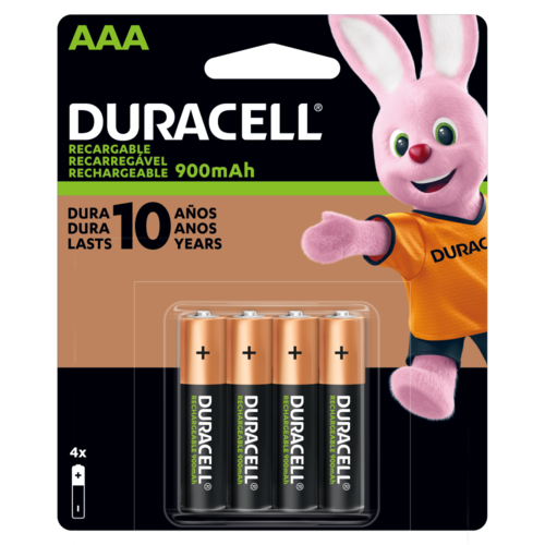 8 Pilas Baterías Recargables Duracell tamaño AAA de 900mah.