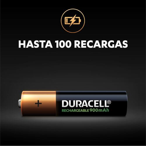 8 Pilas Baterías Recargables Duracell tamaño AAA de 900mah.