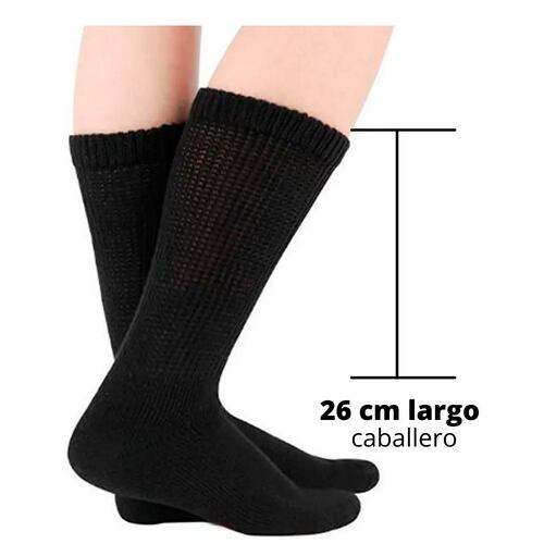 8 pares Calcetines Especializados Pie Diabetico 100% Algodon Blanco, Gris y Negro.
