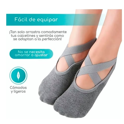 Calcetines De Yoga Danza Pilates Antiderrapantes 5 Pares