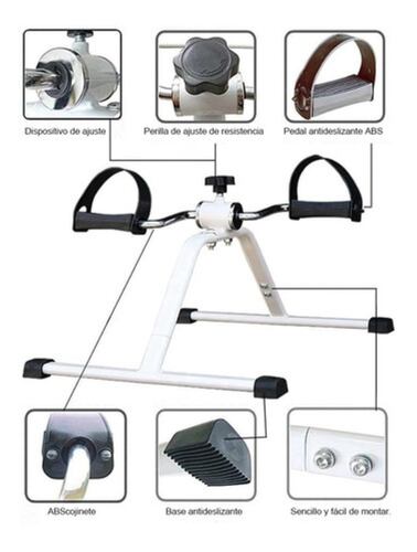 Máquina Ejercicio Fitness Pedal Plegable Paso Portátil 