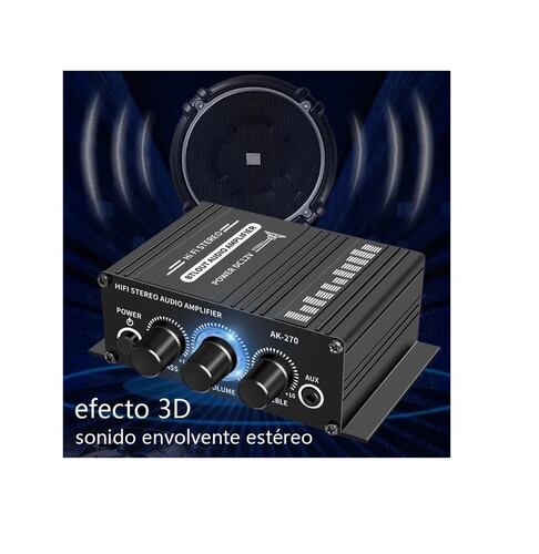 Amplificador 400w Para Auto Moto Casa Conexion Rca