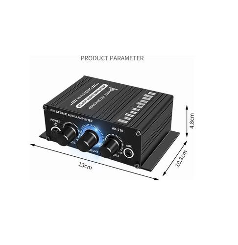 Amplificador 400w Para Auto Moto Casa Conexion Rca