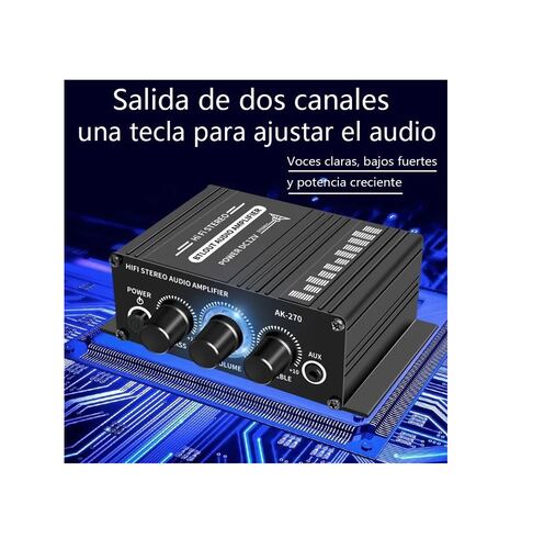 Amplificador 400w Para Auto Moto Casa Conexion Rca