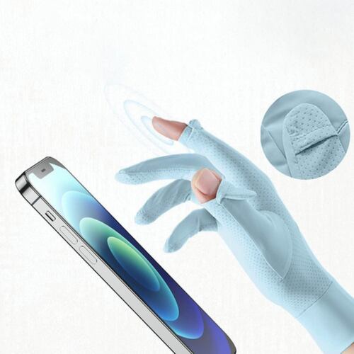 Guantes De Protección Solar Para Mujer Azul