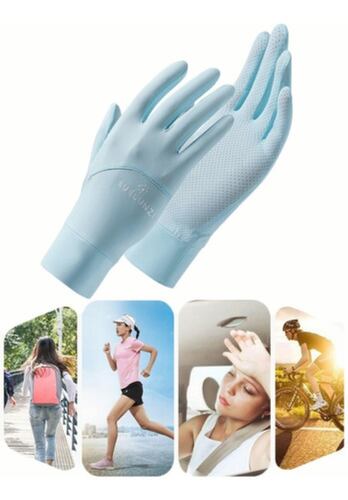 Guantes De Protección Solar Para Mujer Azul