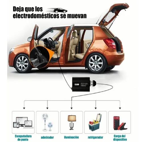Inversor De Alta Potencia Para Coche 150 W, Doble Usb