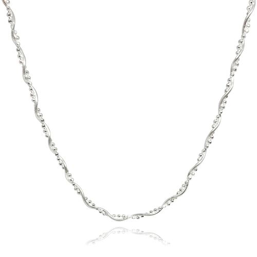 Collar de cadena trenzada con bolitas plata .925, Joyería para Mujer de Anante Joyería.