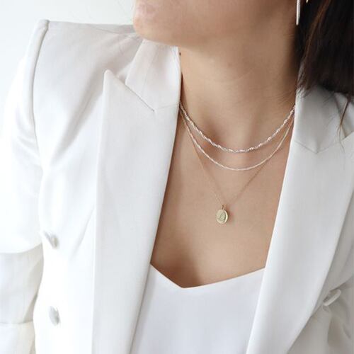 Collar de cadena torcida plata .925, Joyería para Mujer de Anante Joyería.