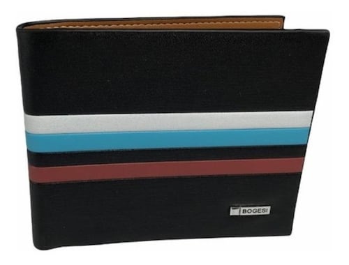 Cartera Caballero Con Tarjetero Piel Negro